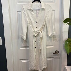 💙2. NWT Angeleye collection white tie front dress - Sz. 6